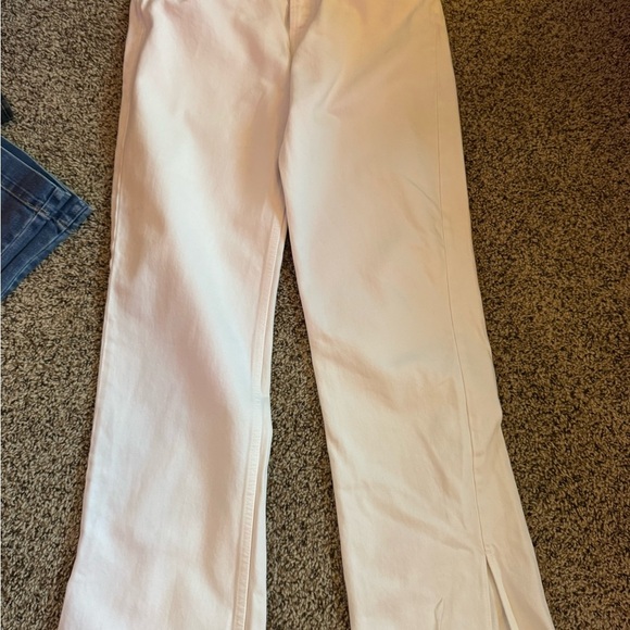 Zara straight leg size 8 raw hem with slit jeans like new condition - Picture 9 of 9
